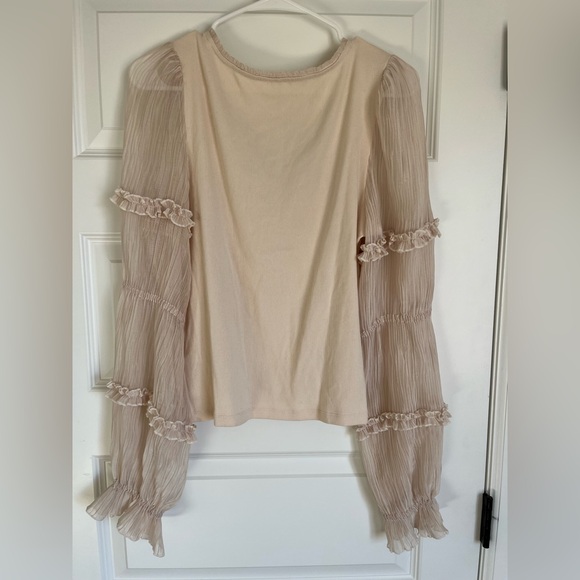Anthropologie Long-Sleeve Victorian Ruffled Top - Picture 6 of 7
